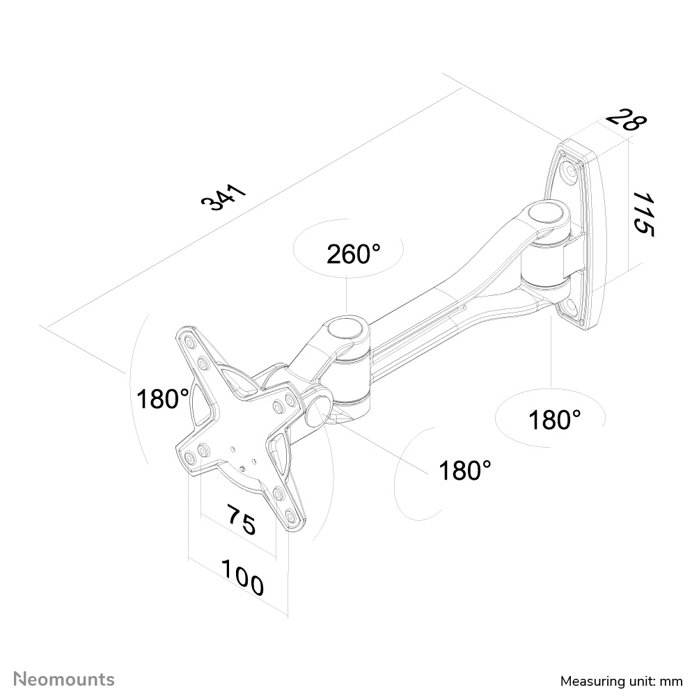 Neomounts tv wandsteun